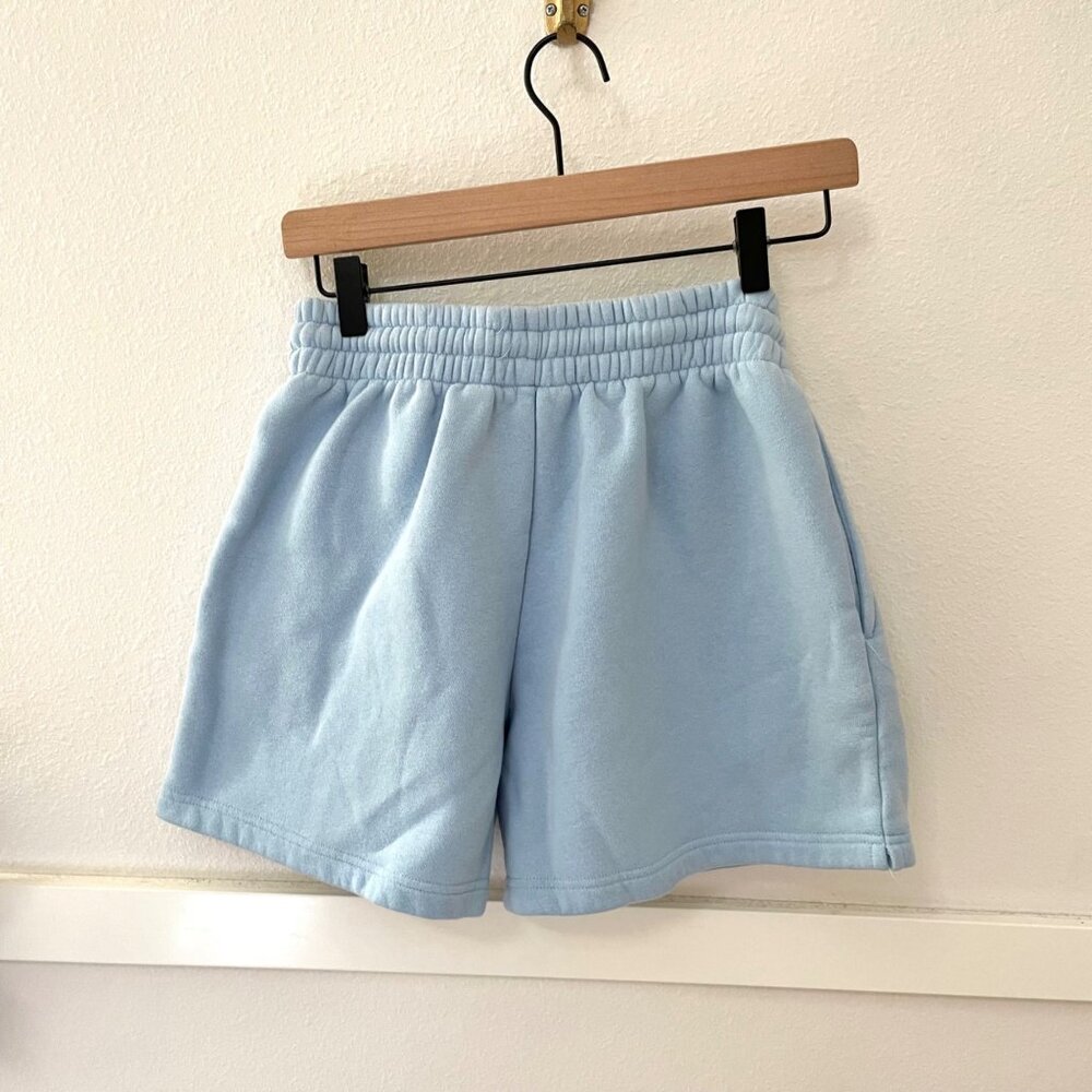 White Fox Blue Lounge Shorts Size S Comfy Heavy Knit - Picture 10 of 10